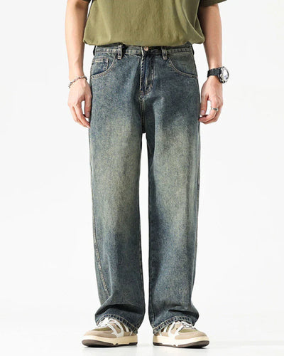 Rigid Washed Denim Jeans
