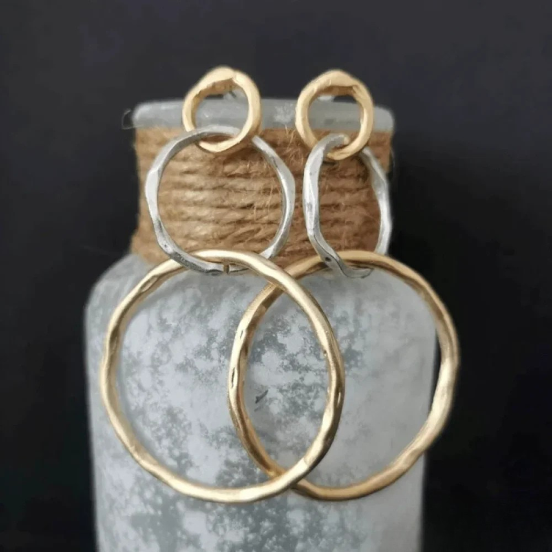 Eterna | Gold and Silver Hoop Earrings