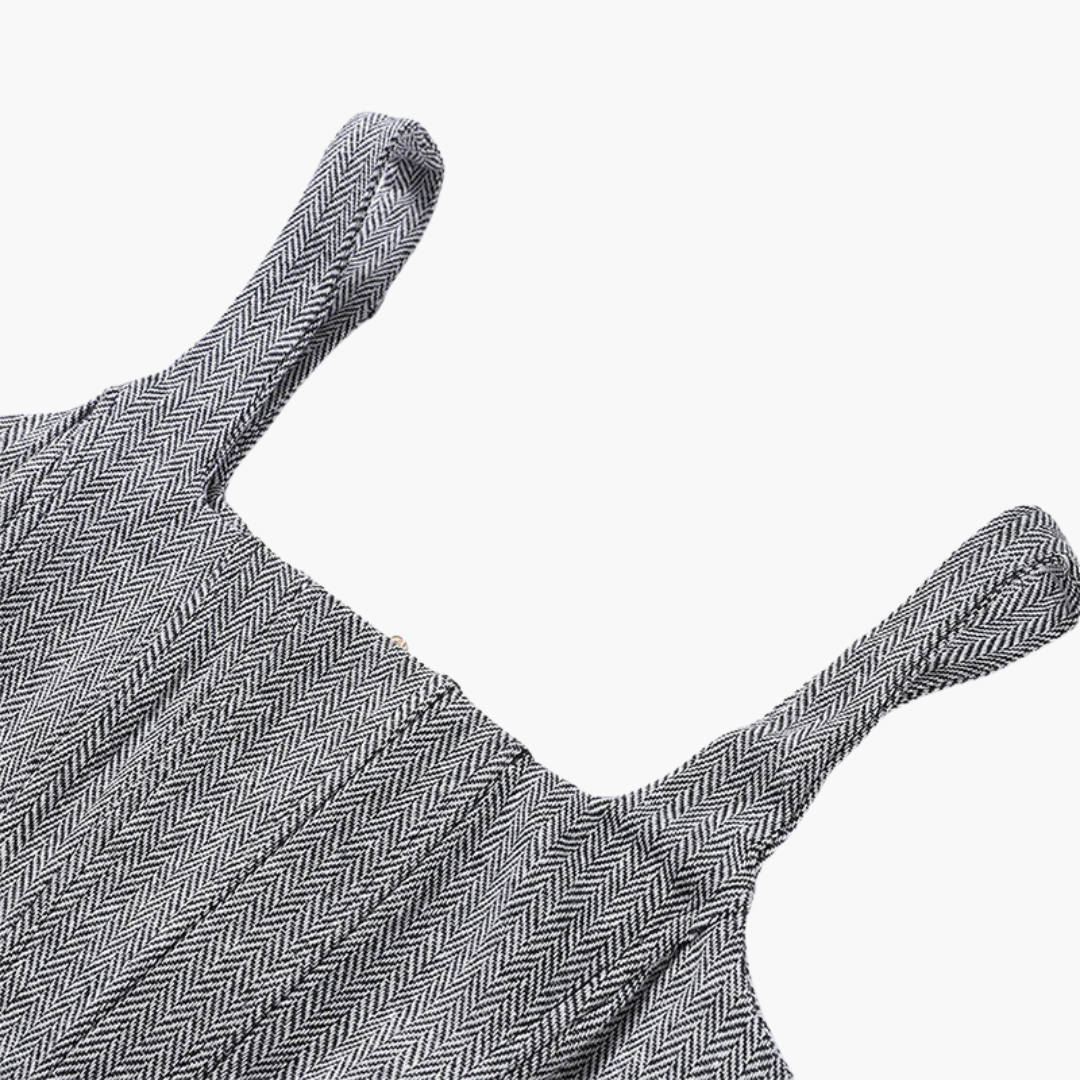 Ivory - Elegant Fishbone Pattern 3-Piece Suit