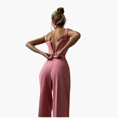 Ivory - Elegant Fishbone Pattern 3-Piece Suit