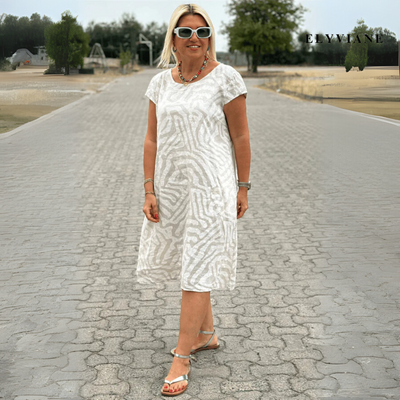 Nelia | Summer Dress with Round Neck and Beautiful Print