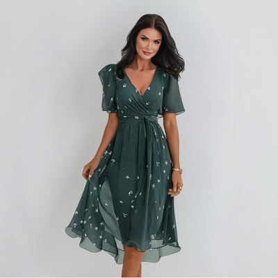 Helena™ | Elegant V-Neck Dress