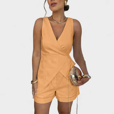 ARIA | SLEEVELESS WRAP ROMPER
