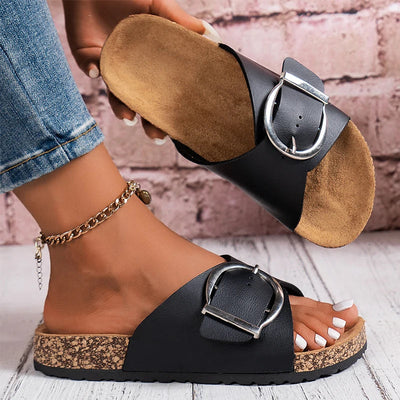 Bellevue Buckle Mule Slide