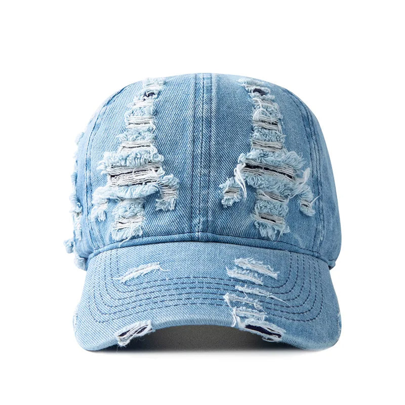 Untamed Distressed Denim Cap