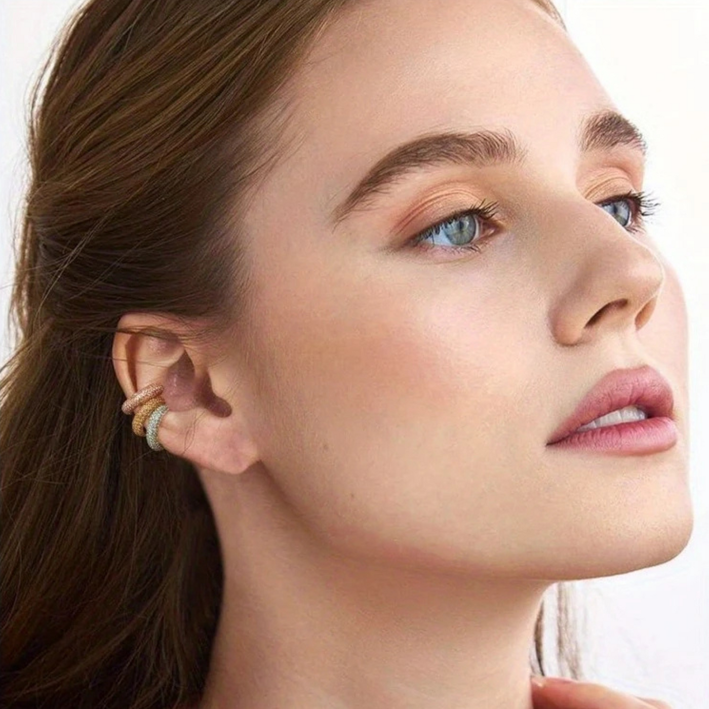 Halo Pavé Crystal Ear Cuff