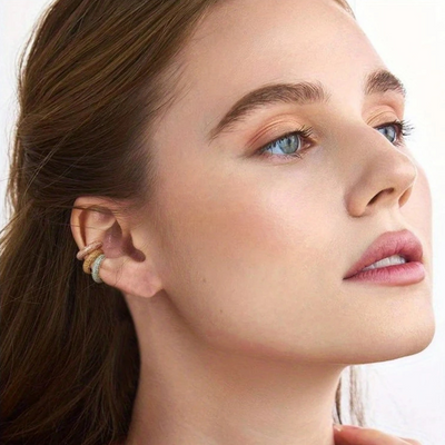 Halo Pavé Crystal Ear Cuff