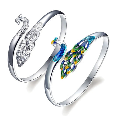 Imperial Peacock Cuff Bracelet