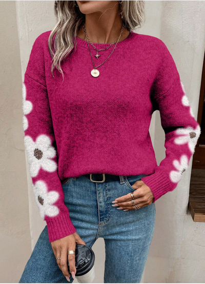 Daisy Drop Knit Sweater
