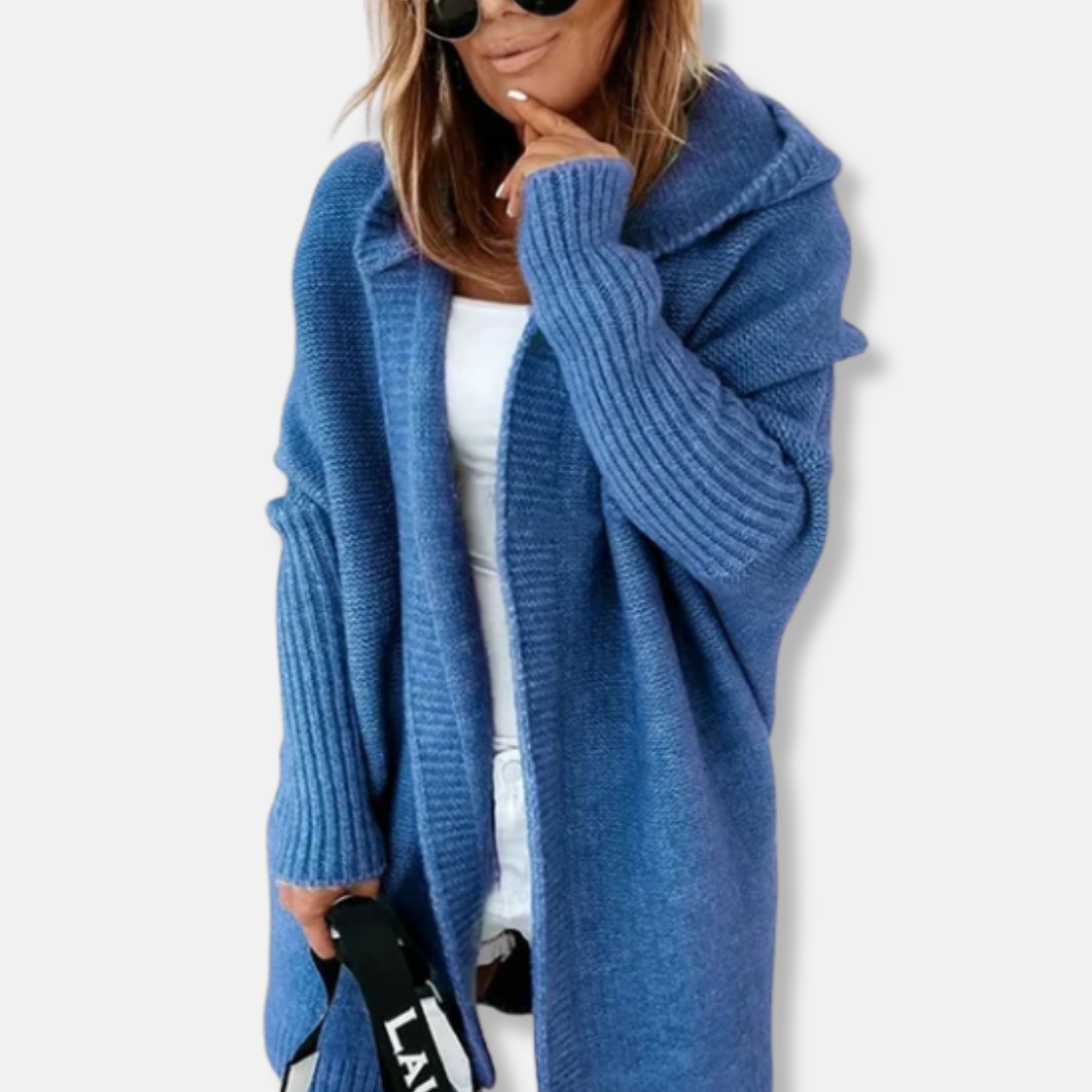 Dolce Bruma – Open-Front Hooded Cardigan