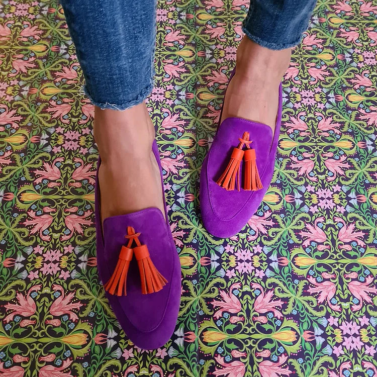 NORTHLINE STUDIO | PURPLE LOAFERS WITH TASSELS