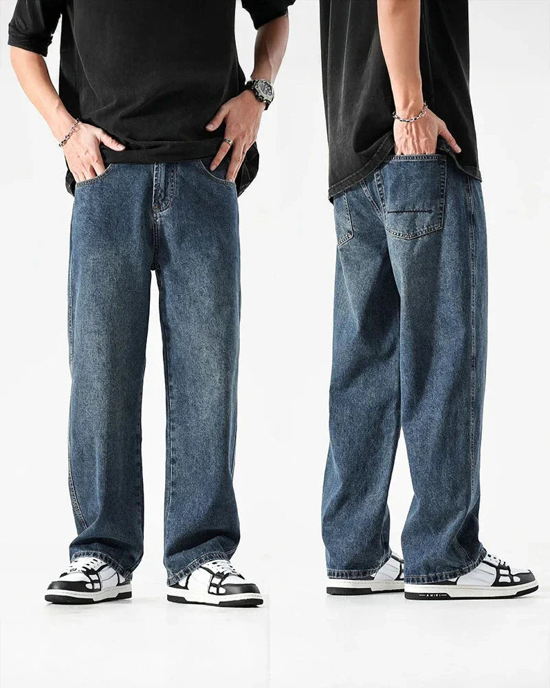 Rigid Washed Denim Jeans