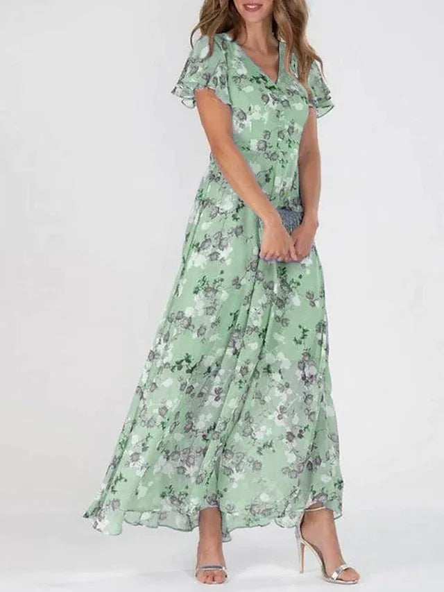 MARIE | FLOWY FLORAL MAXI DRESS