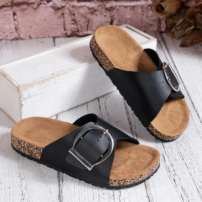 Bellevue Buckle Mule Slide