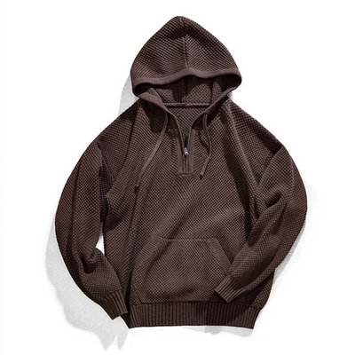 Avencea - Men's Half-Zip Hooded Sweatshirt