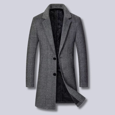 Loriento Plaid Wool Trench Coat