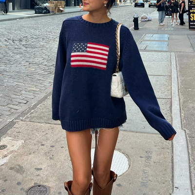 Avencea - American Flag - Knit Sweater