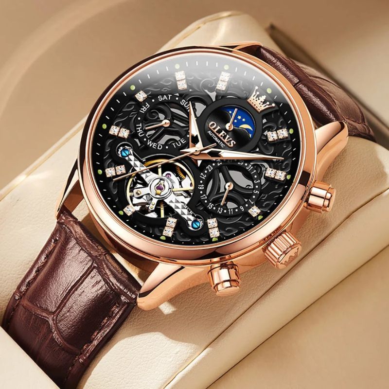Mechanical Automatic Watch with Leather Strap™