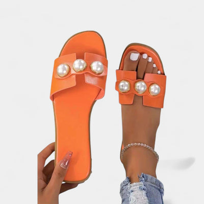 Zapatillas Planas de Perlas