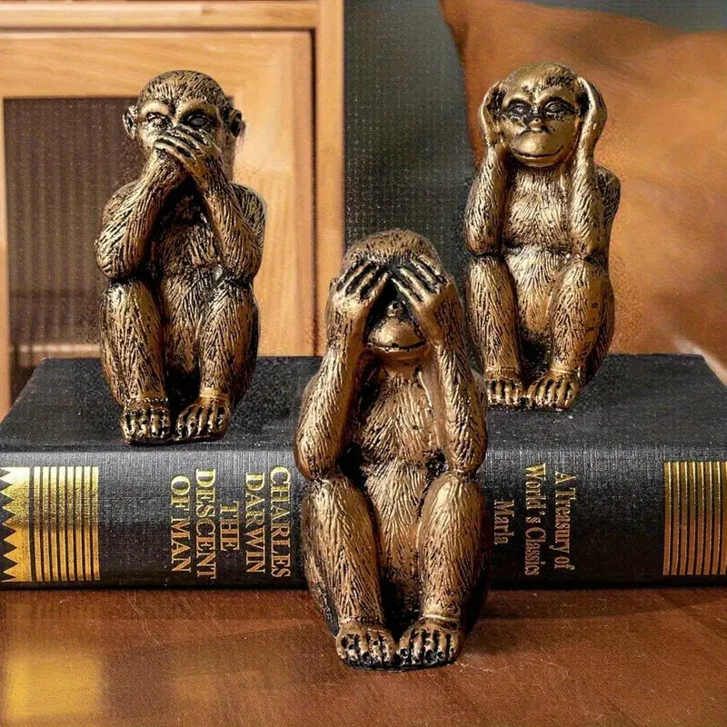 Three Wise Monkeys Decor Trio