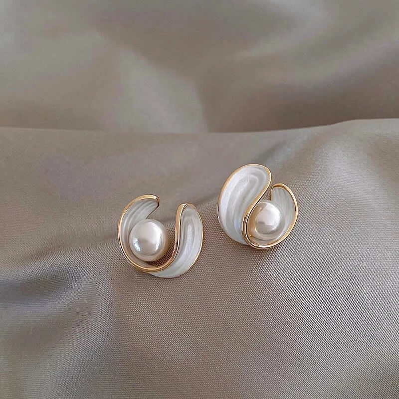 Luxury White Opal Earrings