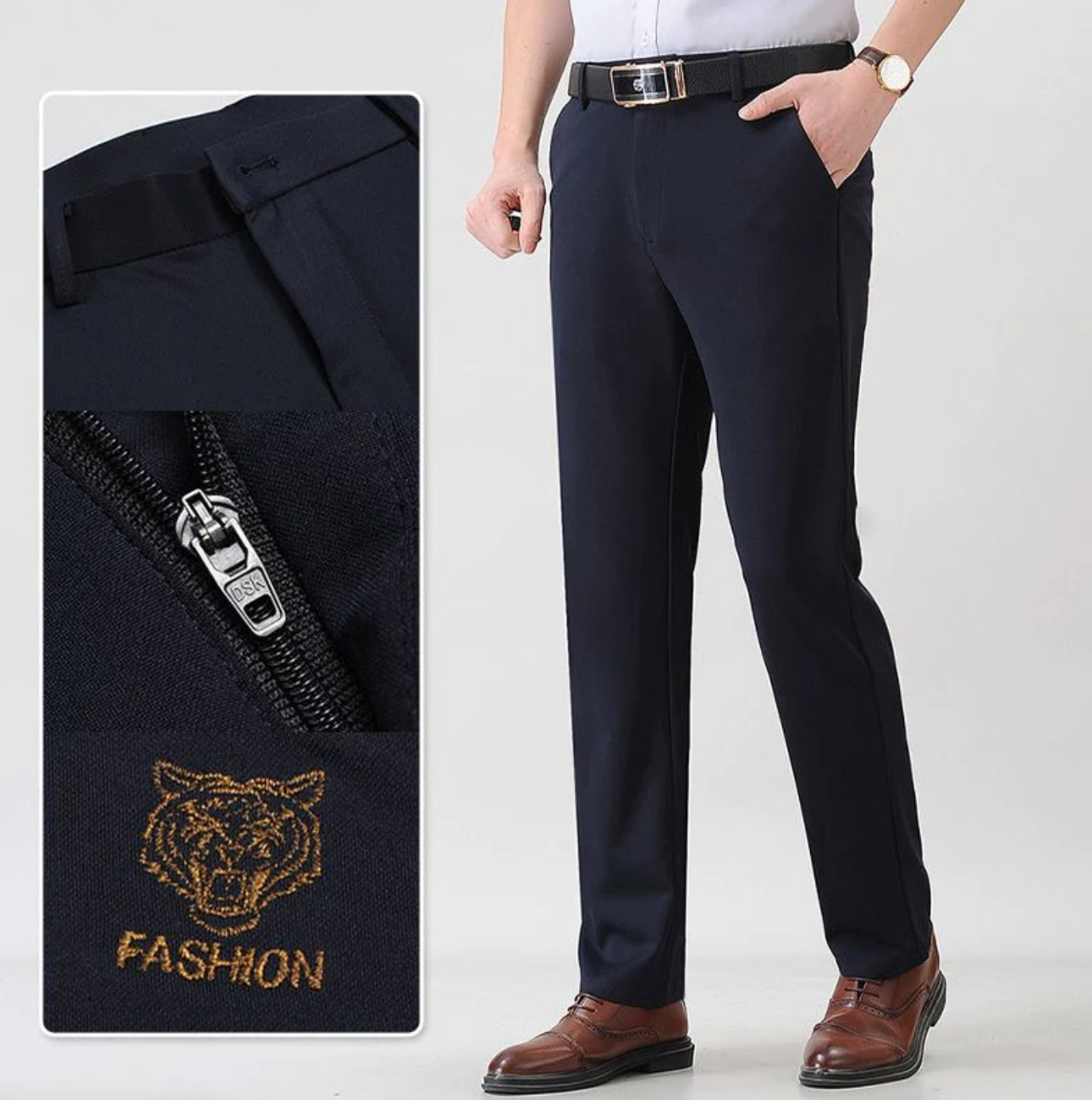 Avencea Men's Stretch Plush-Lined Trousers for Comfort and Style