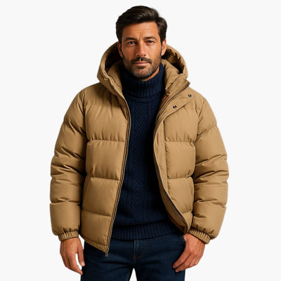 Cory | Men’s Quilted Winter Zip-Up Hooded Jacket