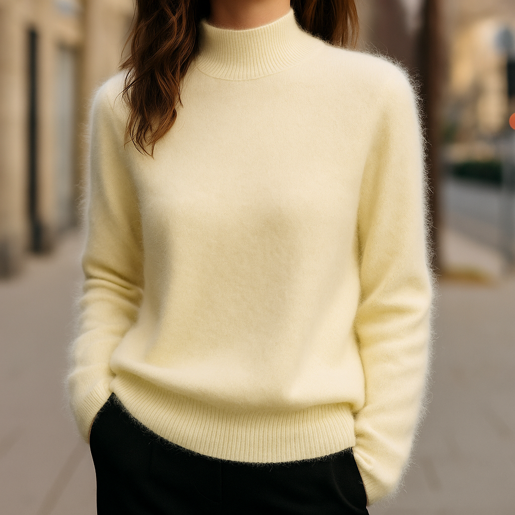 Alcina - Mink Cashmere Semi-turtle Neck