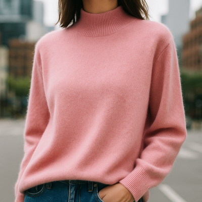 Alcina - Mink Cashmere Semi-turtle Neck