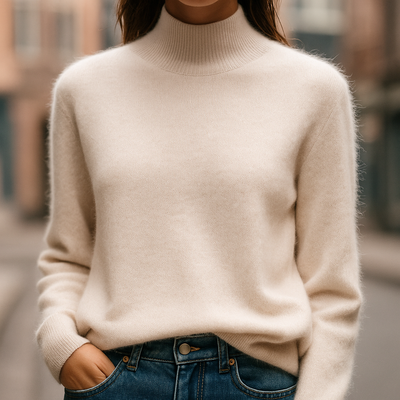 Alcina - Mink Cashmere Semi-turtle Neck