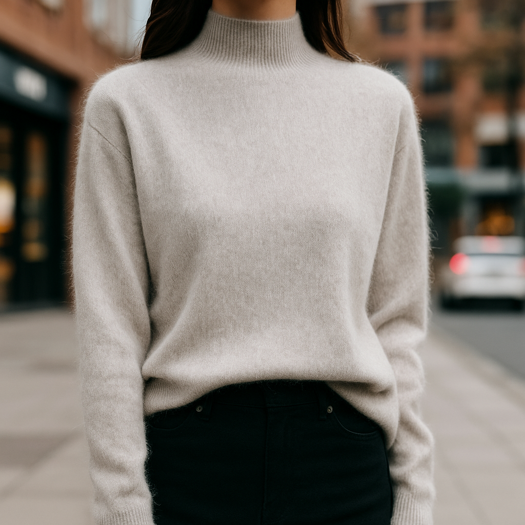 Alcina - Mink Cashmere Semi-turtle Neck