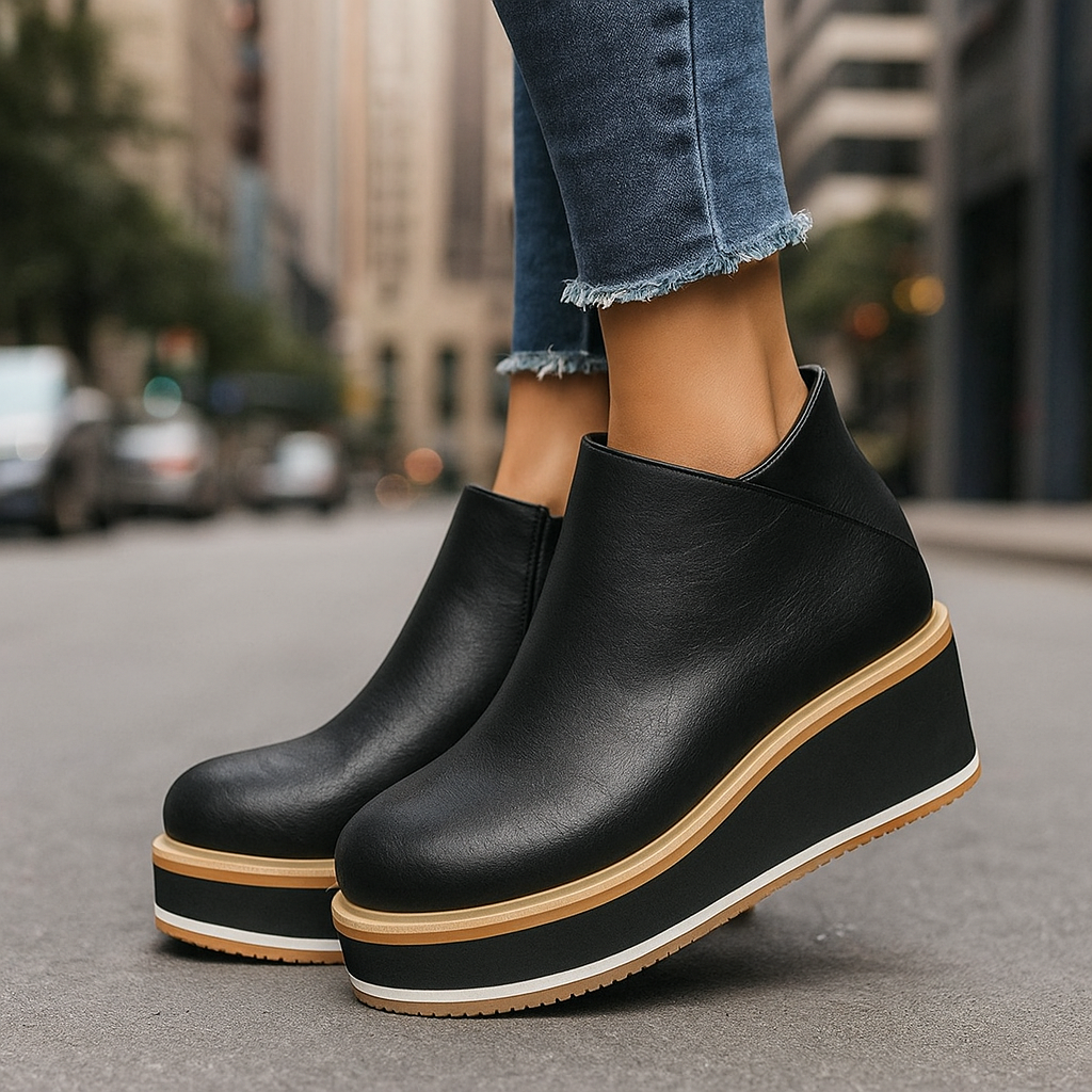 Auria - Platform Leather Shoes