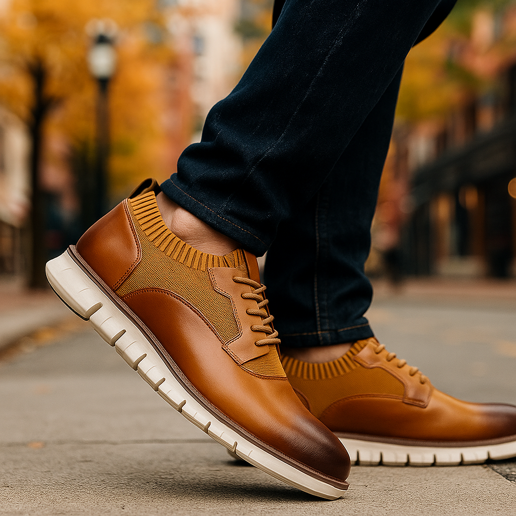 Caruso - Lace Up Leather Sneakers