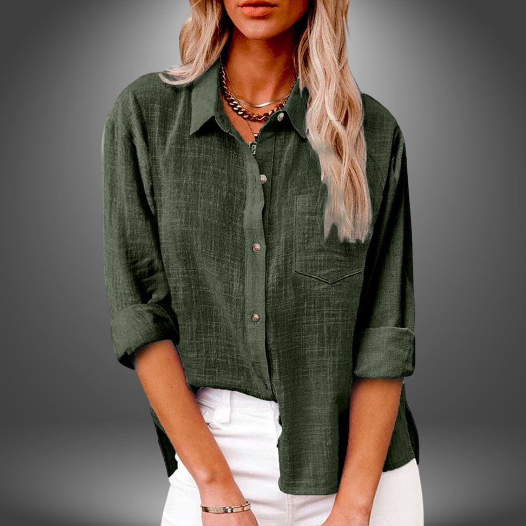 Evelia™ | Premium Linen Blouse