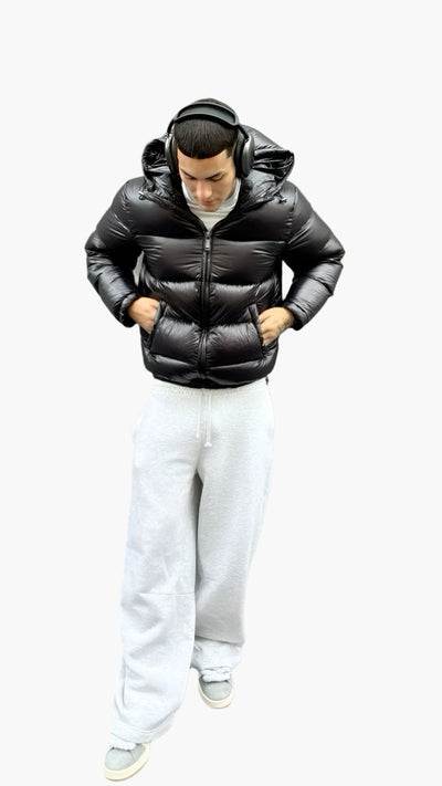 Dallas | Men’s Stylish Shiny Hooded Puffer Jacket