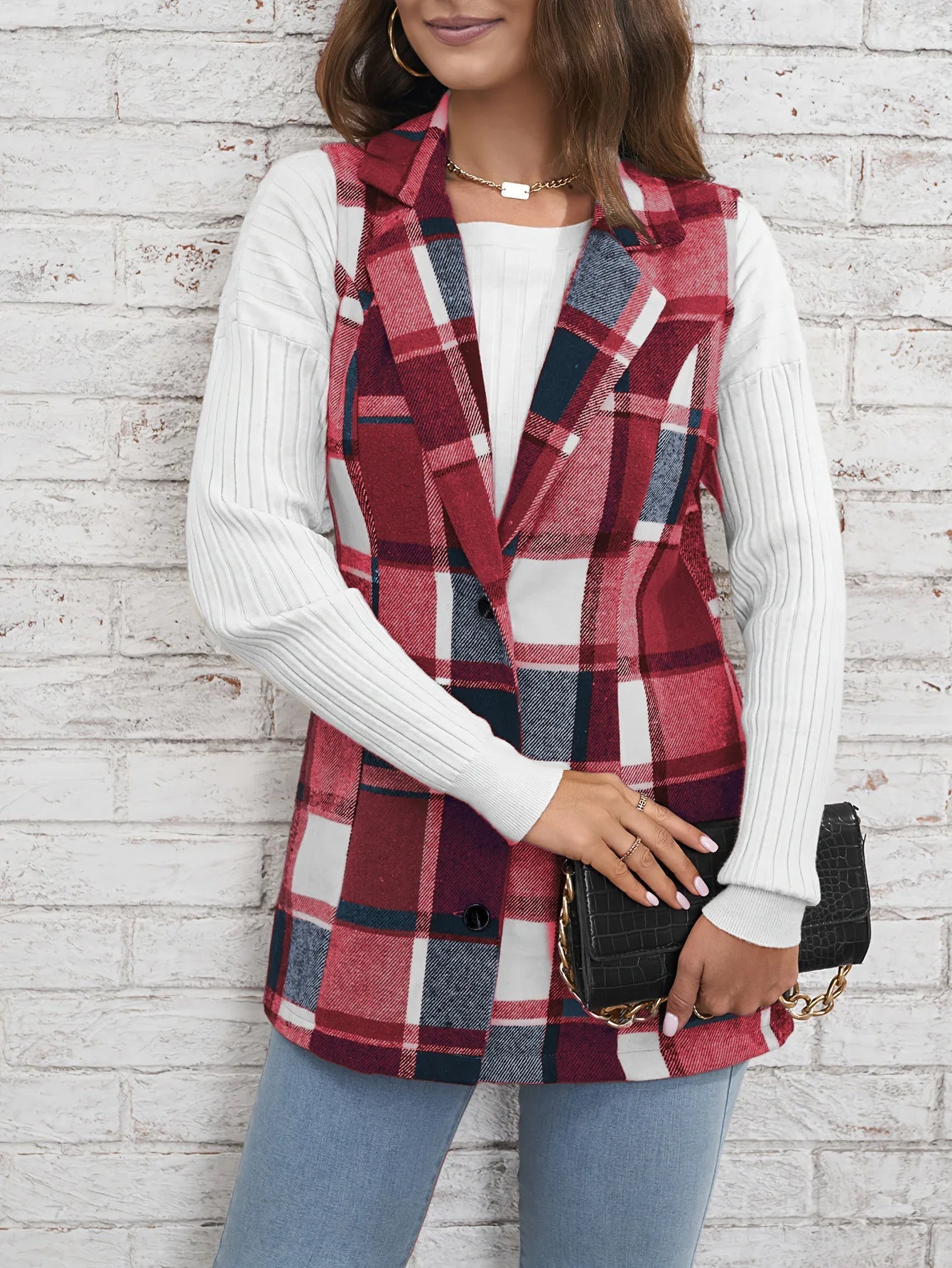 Camden Wool Plaid Vest
