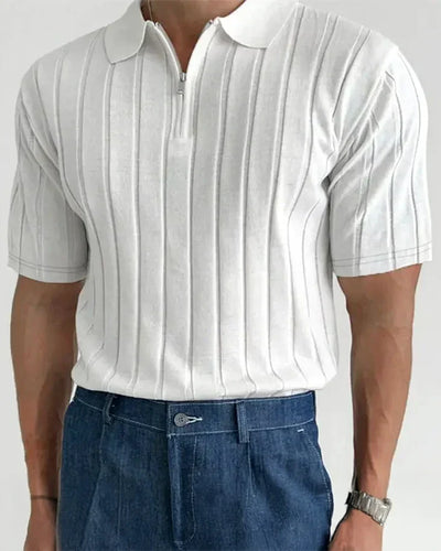 Stratus Ribbed Zip Polo