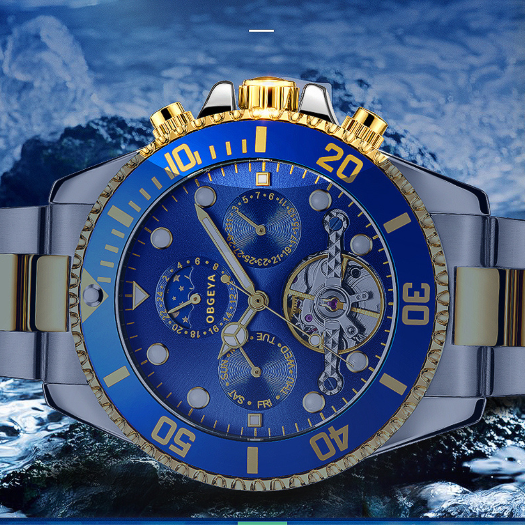 Stainless Automatic Tourbillon Wristwatch