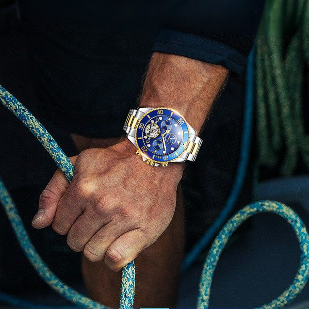 Stainless Automatic Tourbillon Wristwatch