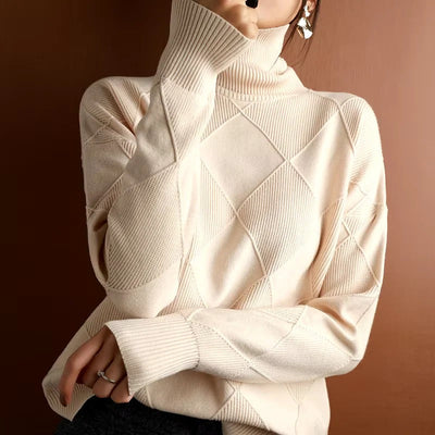 Women's Soft Cashmere Turtleneck Sweater