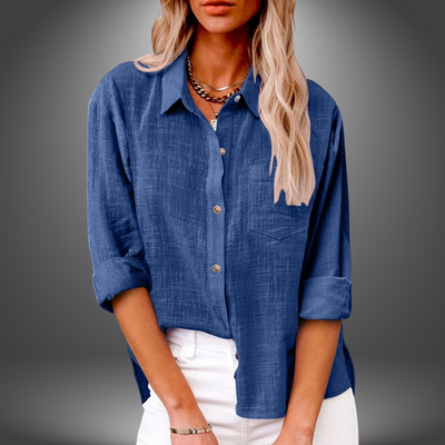 Evelia™ | Premium Linen Blouse