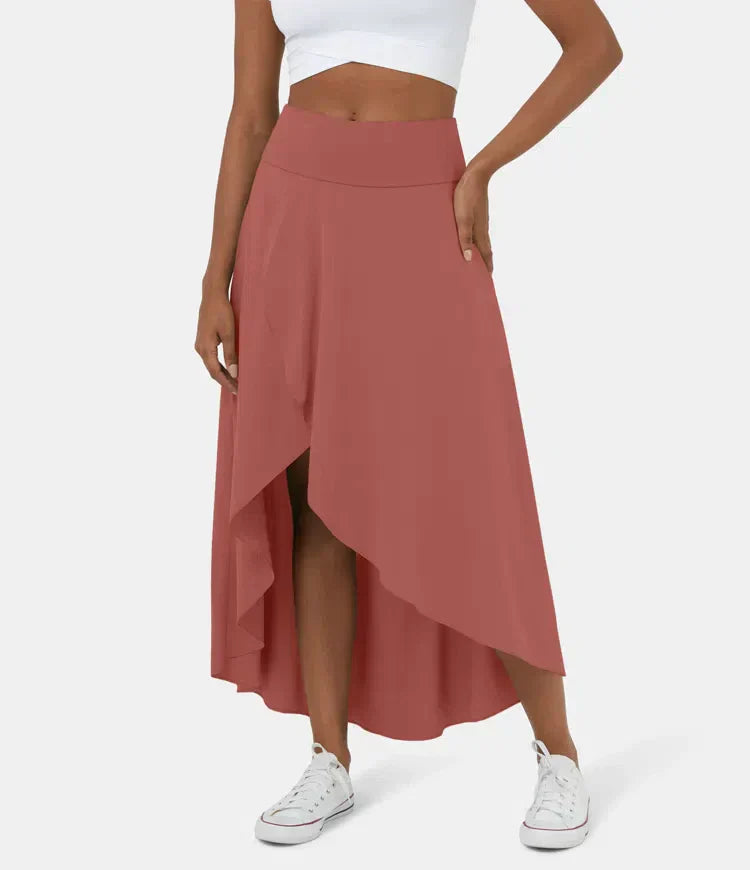2 in 1 Quick-Drying Elegant Casual Midi Skirt with Built-In Shorts Avencea