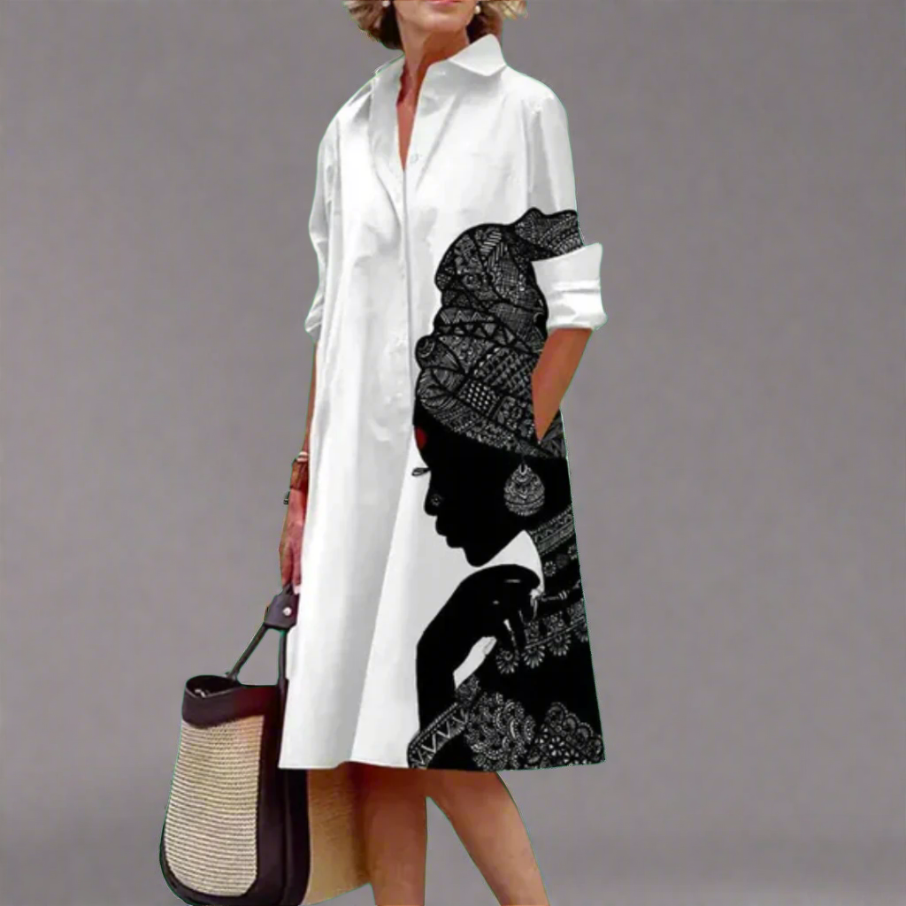 Brenda | Women’s Character Art Pattern Knee-Length Dress