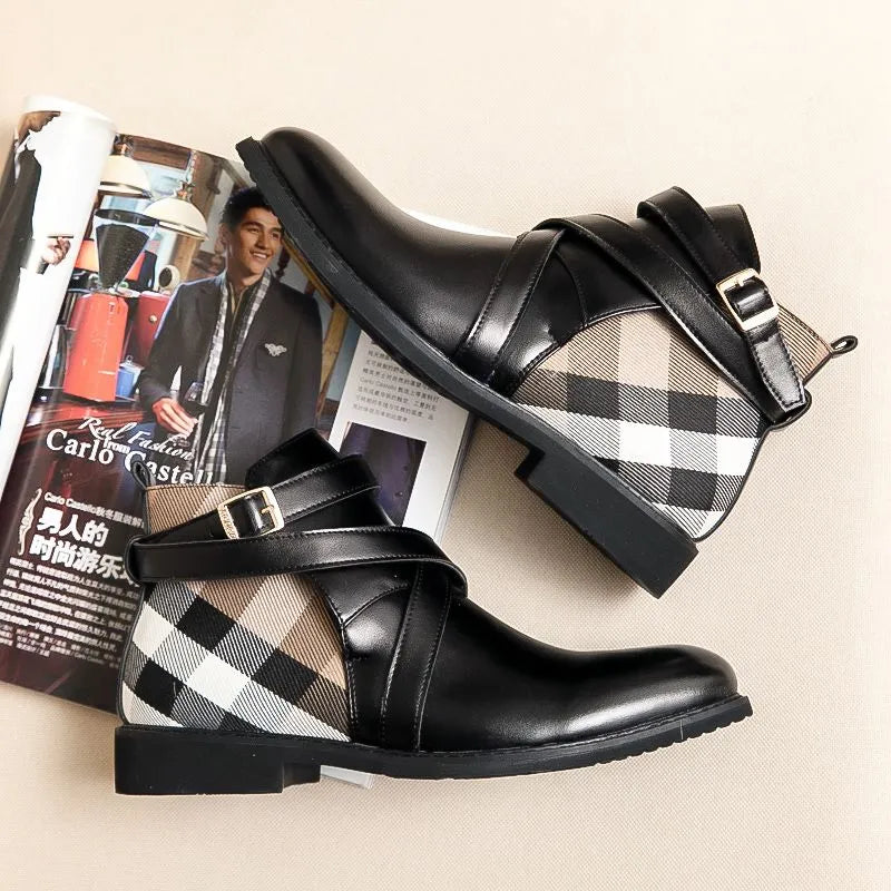 Aldo Ferrara Buckled Ankle Leather Boots