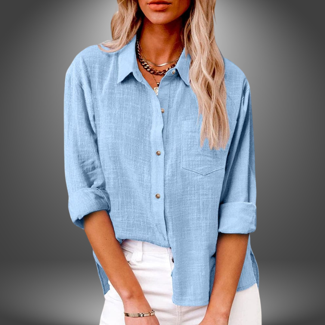Evelia™ | Premium Linen Blouse