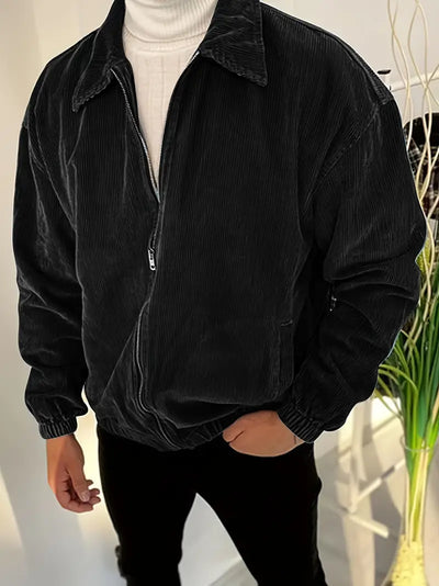 Ashford Corduroy Zip-Front Jacket