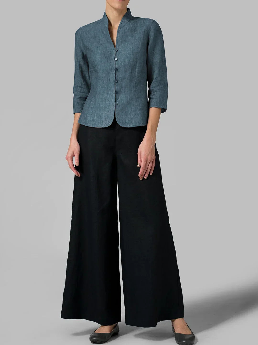 Avencea | High-Quality Women's Blouse with Elegant Stand Collar