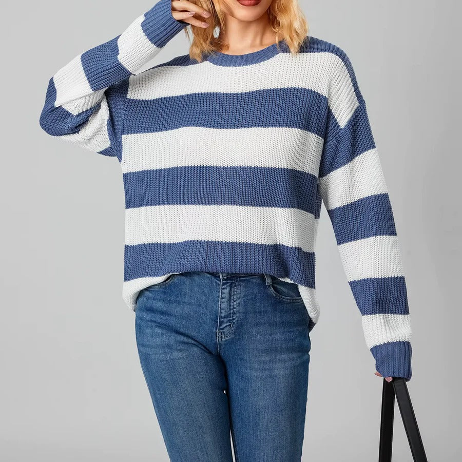 Vibrant Stripe Knit Sweater