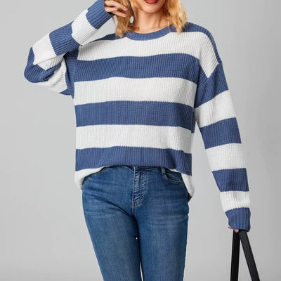 Vibrant Stripe Knit Sweater