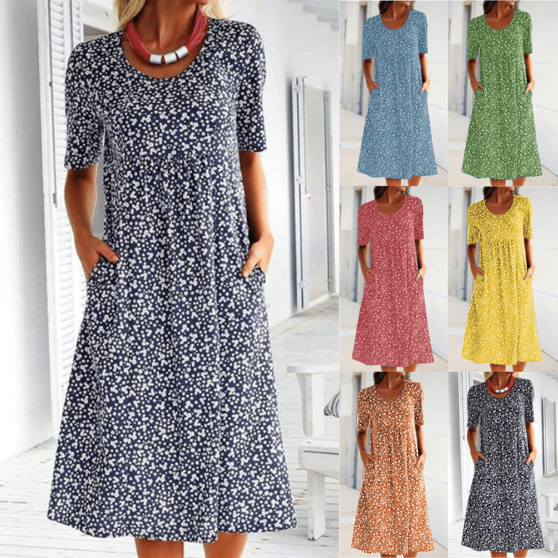 Alisha™ | Round Neck Floral Dress